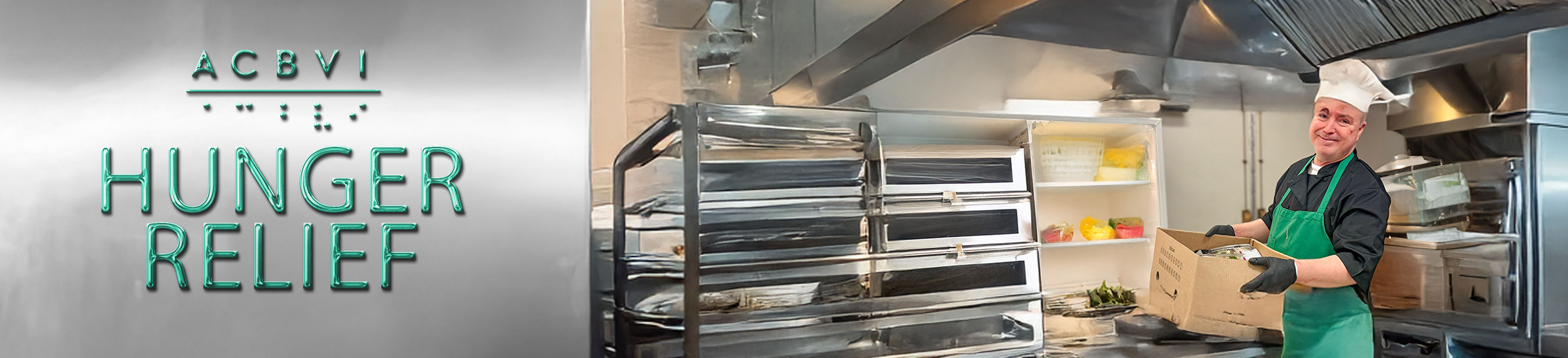 Banner ad for ACBVI HUNGER RELIEF